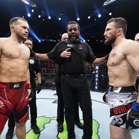 Merab Dvalishvili responds to Petr Yan’s callout for a title fight after his win at UFC Macau