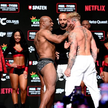 Video: Mike Tyson slaps Jake Paul leading to near brawl on stage; Paul screams ‘he must die’ now