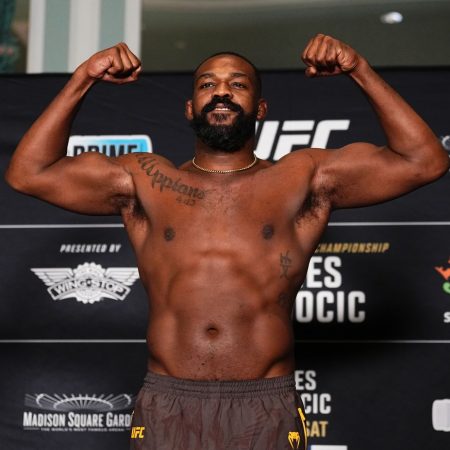 UFC 309 weigh-in results: Jon Jones 11 pounds lighter than Stipe Miocic for championship showdown