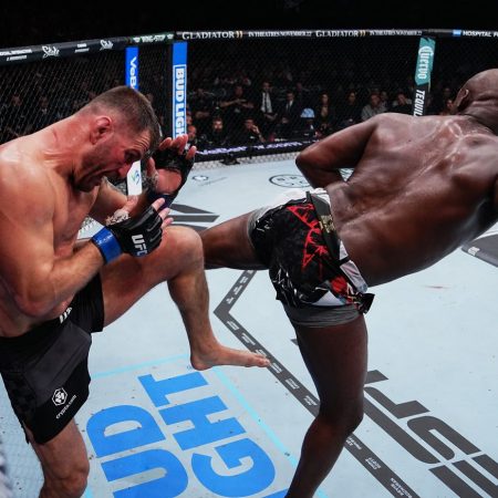 Jon Jones retires Stipe Miocic with vicious spinning back kick to the body in UFC 309 main event