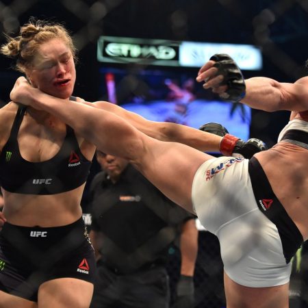 Watch UFC’s all-time biggest upsets, including Holly Holm’s iconic head kick knockout of Ronda Rousey