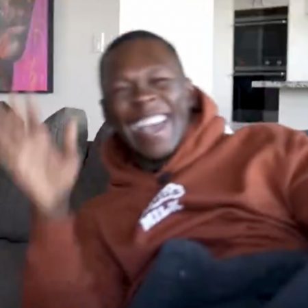 Watch Israel Adesanya lose his mind during Michael Chandler’s late slams of Charles Oliveira at UFC 309