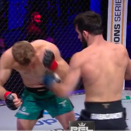 Watch Gadzhi Rabadanov faceplant Brent Primus to win $1 million at PFL Championships