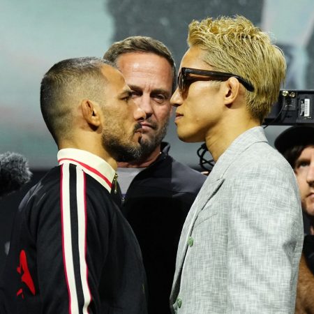 Watch Alexandre Pantoja, Kai Asakura engage in tense faceoff ahead of UFC 310