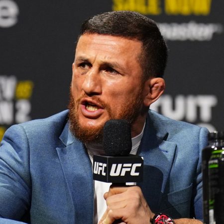 Merab Dvalishvili rips Umar Nurmagomedov at first UFC 311 press conference: ‘You are a piece of sh*t!’