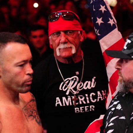 Watch Colby Covington walk out with Hulk Hogan and his ‘Real American’ theme song at UFC Tampa