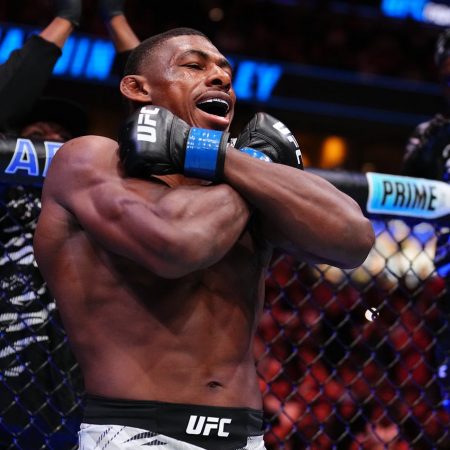 Joaquin Buckley answers only one question at UFC Tampa post-fight press conference