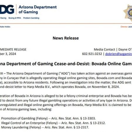 Offshore Gambling Crackdown Continues, Arizona Latest to Send Cease Order