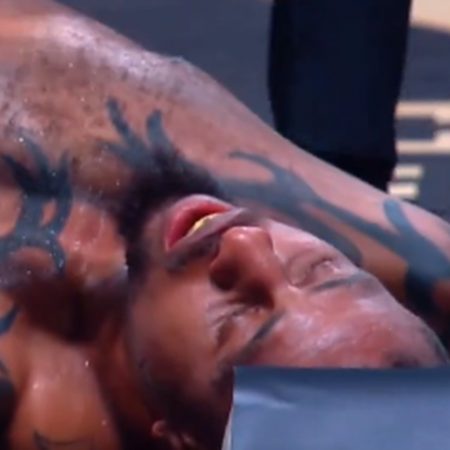 Watch Greg Hardy get cartoonishly knocked out in Russian boxing match