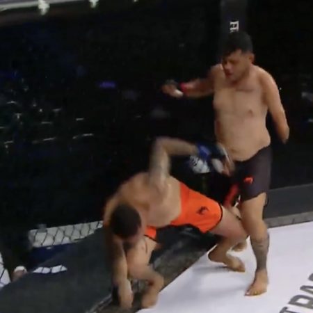 Video: One-armed fighter Marney Maxx delivers vicious knockout at Shooto Brasil event