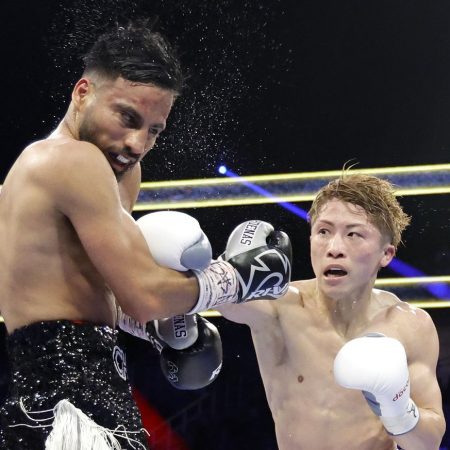 Watch Naoya Inoue overcome knockdown, stop Ramon Cardenas in eighth round