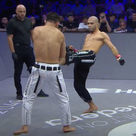Watch Muhammad Mokaev knock out Bolat Zamanbekov at Karate Combat 54